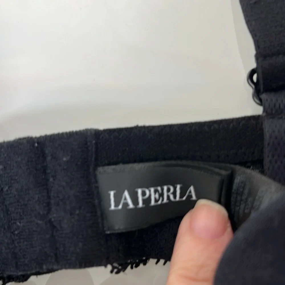 La Perla SOUPLE Black cotton push-up bra 34D - Picture 4 of 9